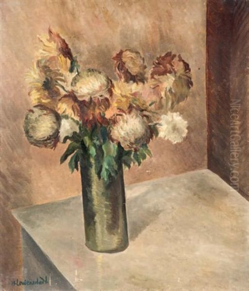 Bouquet De Fleurs Oil Painting by Henryk Lewensztadt