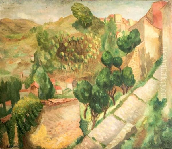 Paysage De Provence Oil Painting by Henryk Lewensztadt