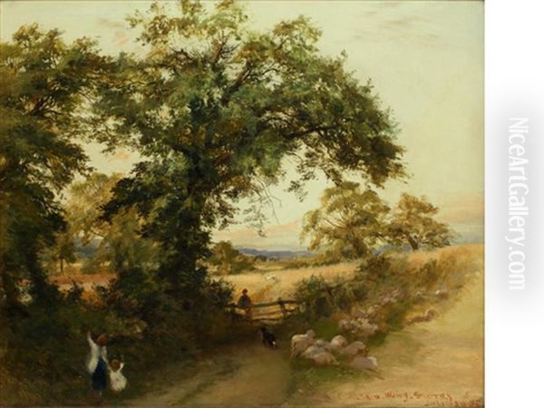 At Witley, Surrey Oil Painting by Charles James Lewis