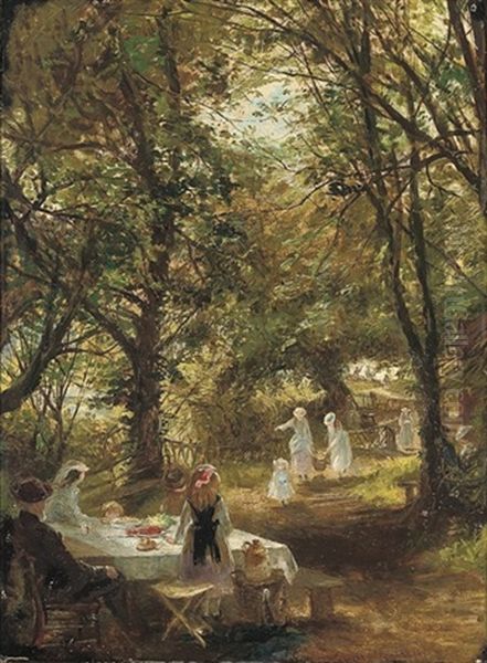 Our Picnic Oil Painting by Charles James Lewis