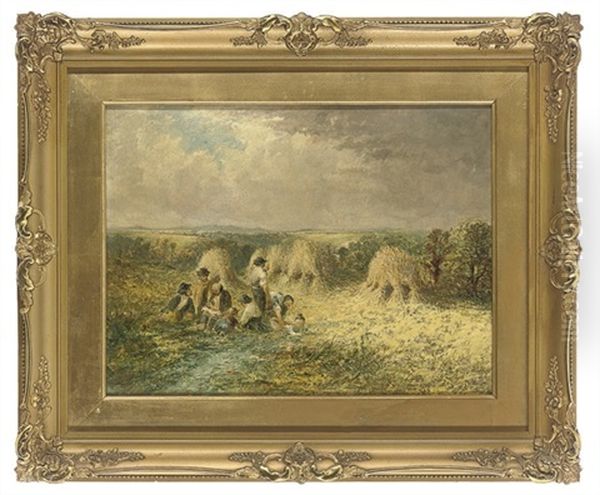 The Harvesters Rest Oil Painting by Charles James Lewis