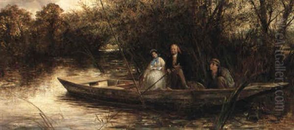 Sunday Afternoon On The River Oil Painting by Charles James Lewis