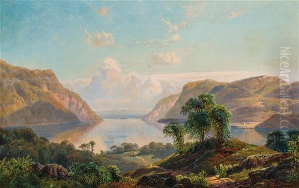 A View Of West Point Oil Painting by Edmund Darch Lewis