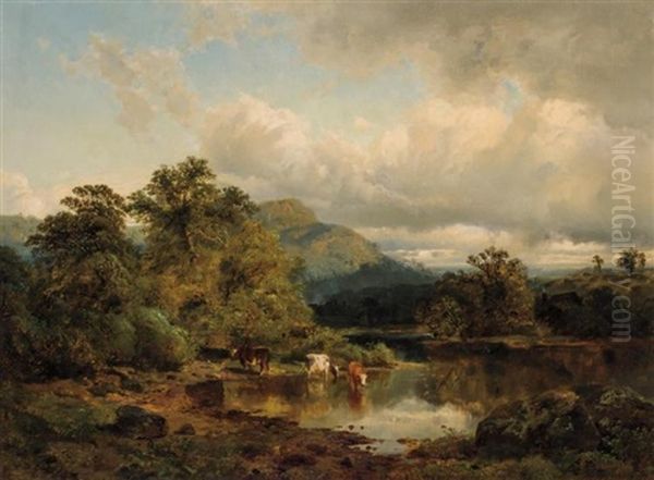 Landscape Near The Susquehanna Oil Painting by Edmund Darch Lewis