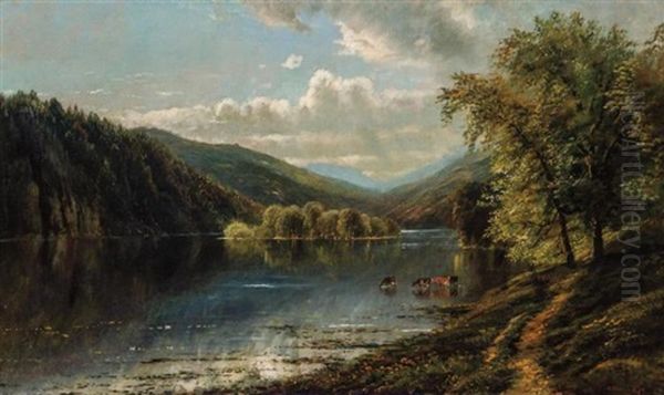 Along The Susquehanna Oil Painting by Edmund Darch Lewis