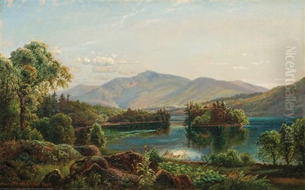 Sunlit Mountains Oil Painting by Edmund Darch Lewis