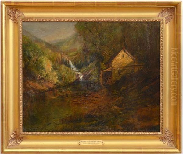 Countryside Landscape Oil Painting by Edmund Darch Lewis