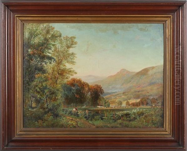 Idyllic Valley Oil Painting by Edmund Darch Lewis