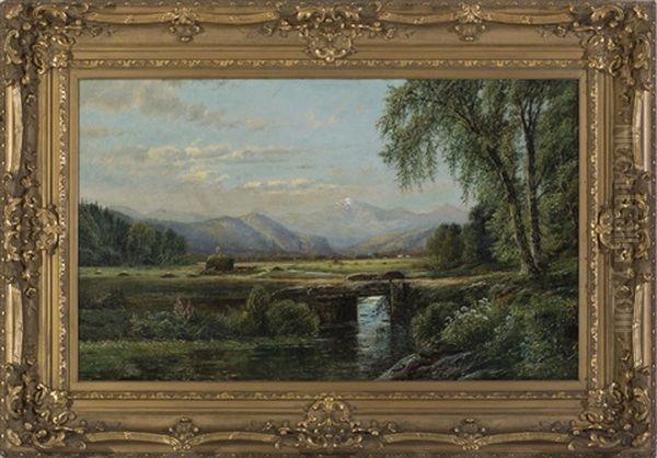 Mount Washington And The Saco River From The Intervale Oil Painting by Edmund Darch Lewis