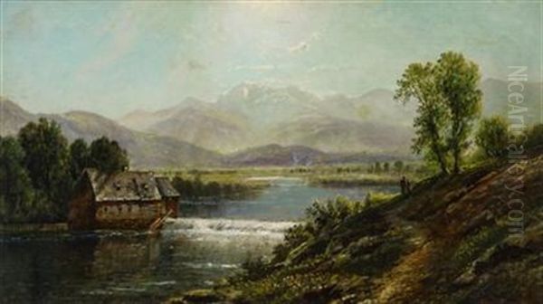 The River Mill Oil Painting by Edmund Darch Lewis