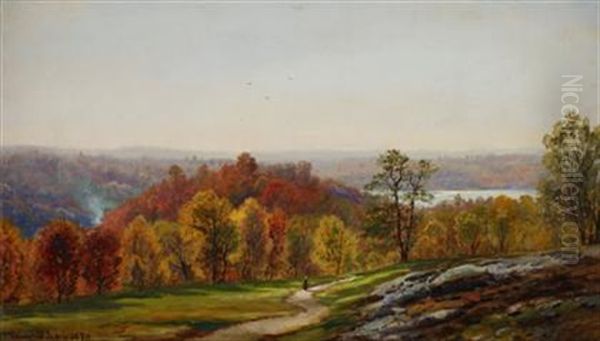 View Toward Philadelphia From Roxborough Oil Painting by Edmund Darch Lewis