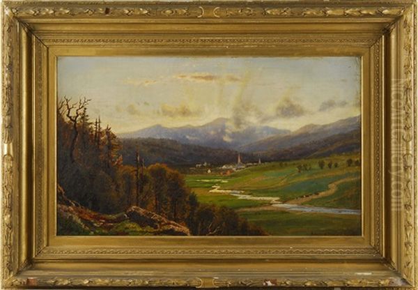 View Of Mount Washington Valley Oil Painting by Edmund Darch Lewis