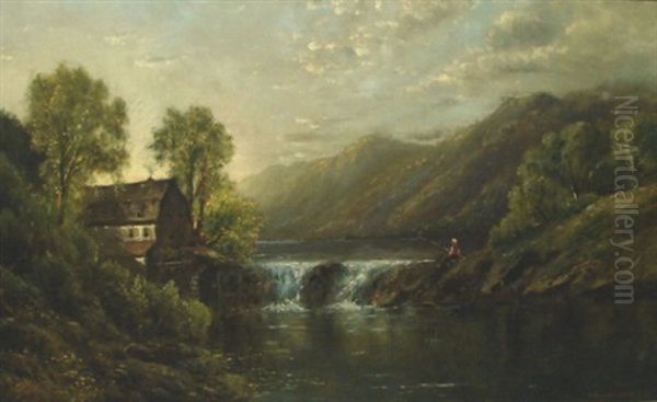 Old Mill Oil Painting by Edmund Darch Lewis