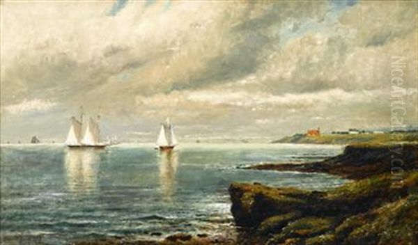 Yachts Off Ochre Point, Newport Oil Painting by Edmund Darch Lewis