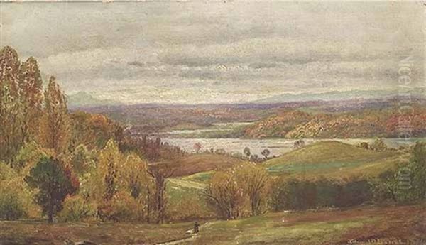 The River Oil Painting by Edmund Darch Lewis