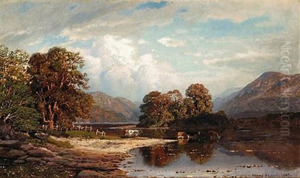 Pastoral Landscape Oil Painting by Edmund Darch Lewis