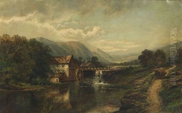 A Vale In The White Mountains Oil Painting by Edmund Darch Lewis