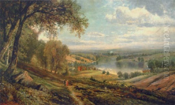 Valley Of Washington, Columbia County, New York Oil Painting by Edmund Darch Lewis