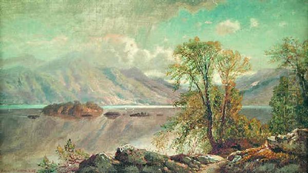 Lake View Oil Painting by Edmund Darch Lewis