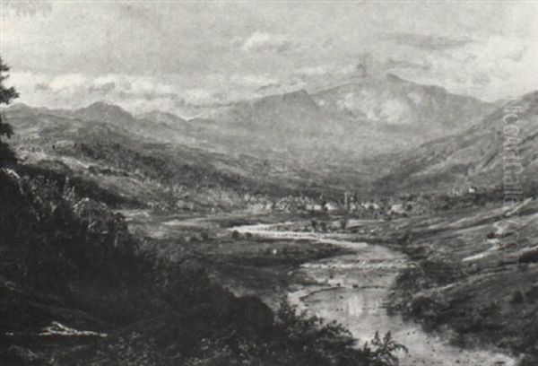 Mt. Washington And Conway Valley Oil Painting by Edmund Darch Lewis