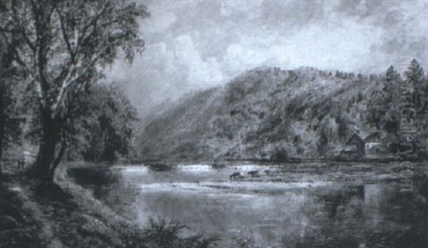 The Wissahickon Oil Painting by Edmund Darch Lewis