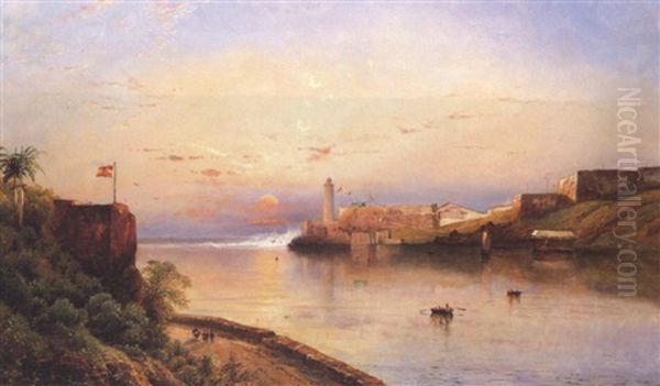 Morro Castle, Havana Harbor, Cuba Oil Painting by Edmund Darch Lewis