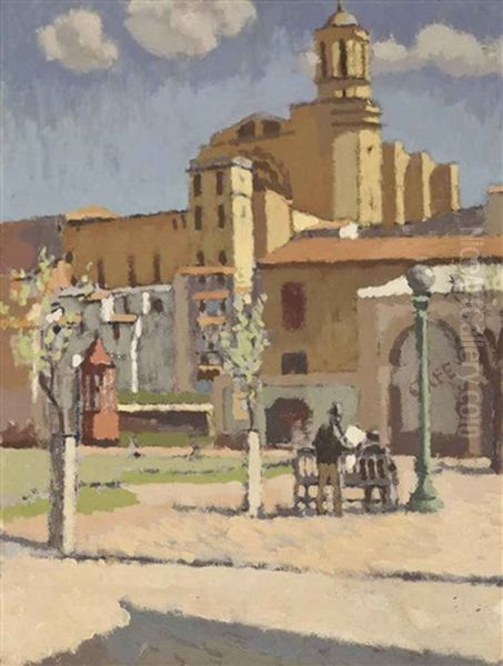 Spanish Town Oil Painting by Morland Lewis