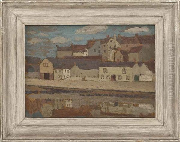 Reflections; In The Yard (2 Works) Oil Painting by Morland Lewis