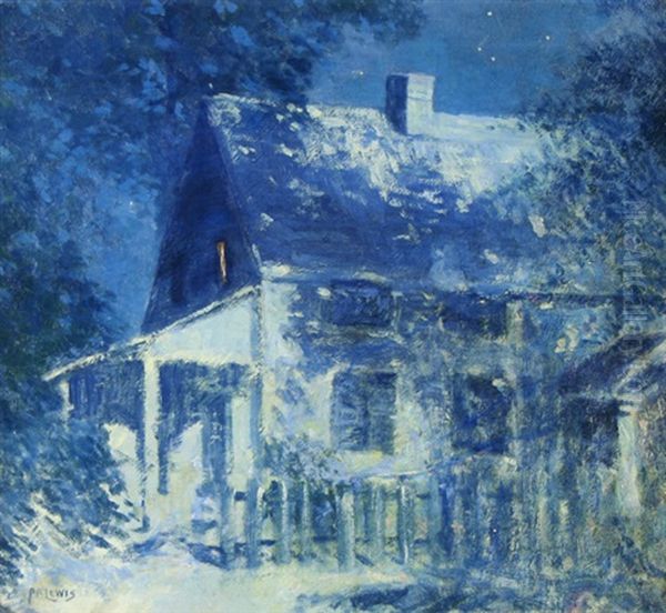 California Cottage Under The Stars Oil Painting by Phillips Frisbee Lewis