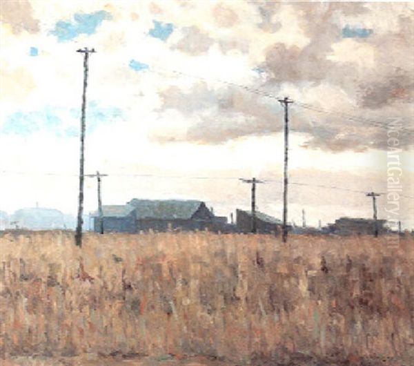 Industrial Landscape Oil Painting by Phillips Frisbee Lewis