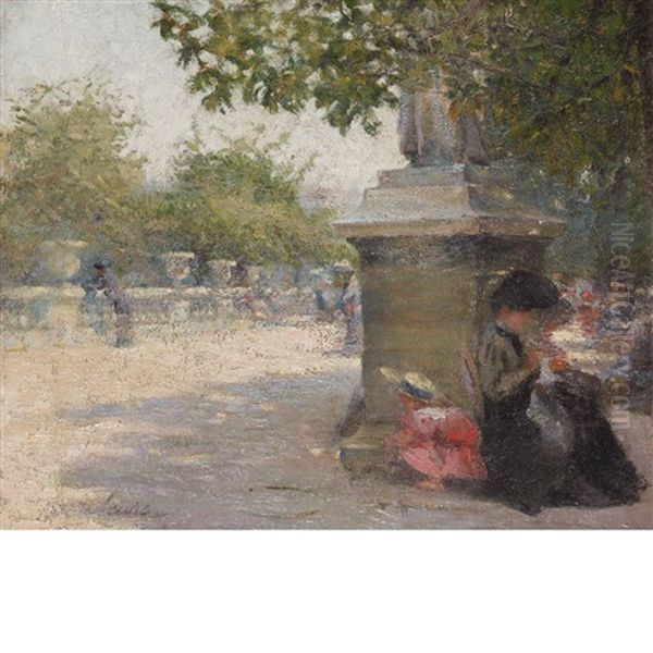 Luxembourg Gardens Oil Painting by Roberto Lewis