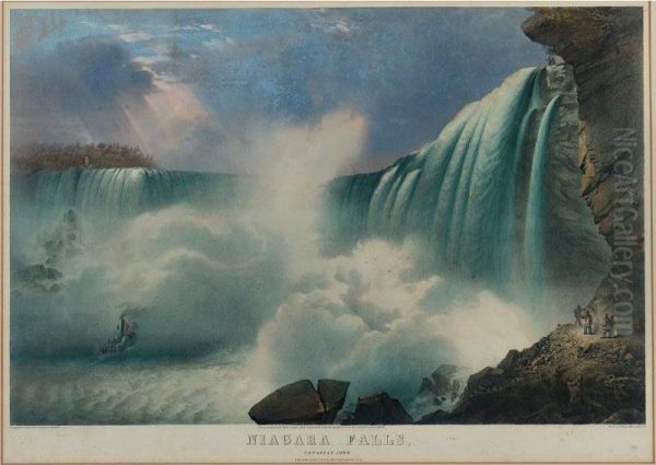 Niagra Falls, Canadian Side (lane 293) Oil Painting by Thomas Benecke