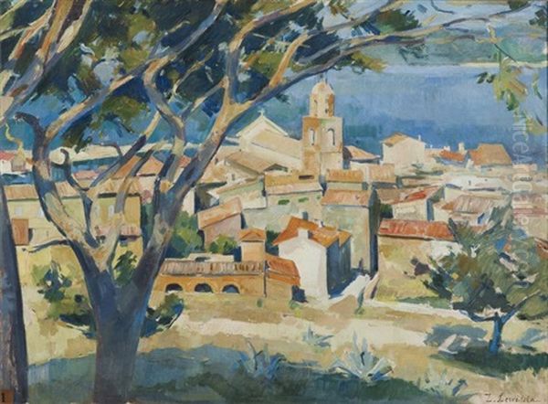 Vue De Saint Tropez Oil Painting by Sonia Lewitska