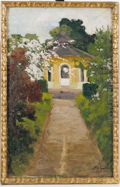 Chinesiche Pagode Im Karlsruher Schlospark Oil Painting by Sophie Ley