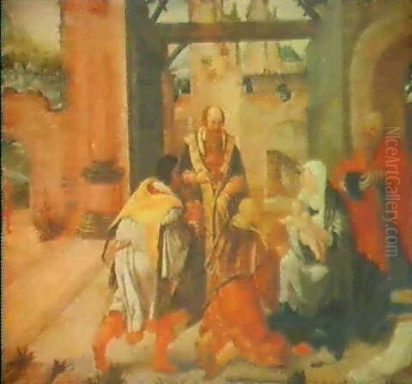 The Adoration Of The Magi Oil Painting by Aertgen van Leyden