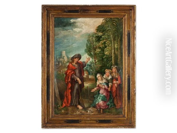 Noli Me Tangere Oil Painting by Lucas Van Leyden