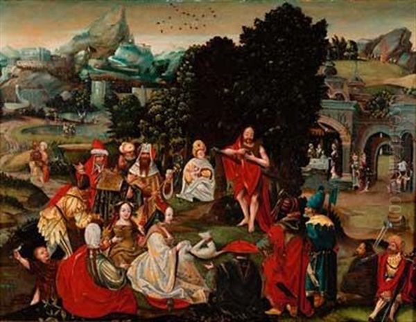 Predication De Saint Jean-baptiste Oil Painting by Lucas Van Leyden