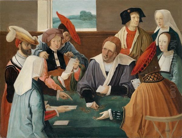 Kartenspieler Oil Painting by Lucas Van Leyden