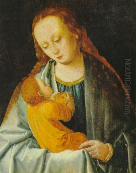 Maria Mit Kind Oil Painting by Lucas Van Leyden