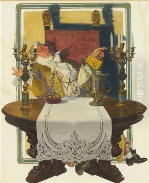 The Burgrave's Farewell Oil Painting by Frank Xavier Leyendecker