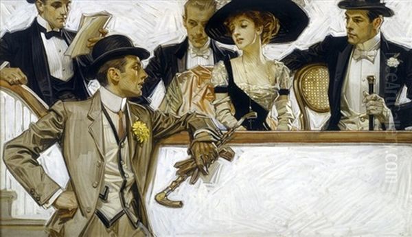 Madchenbildnis Mit Hund by Joseph Christian Leyendecker