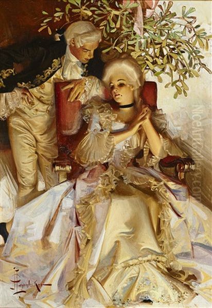 Madchenbildnis Mit Hund Oil Painting by Joseph Christian Leyendecker