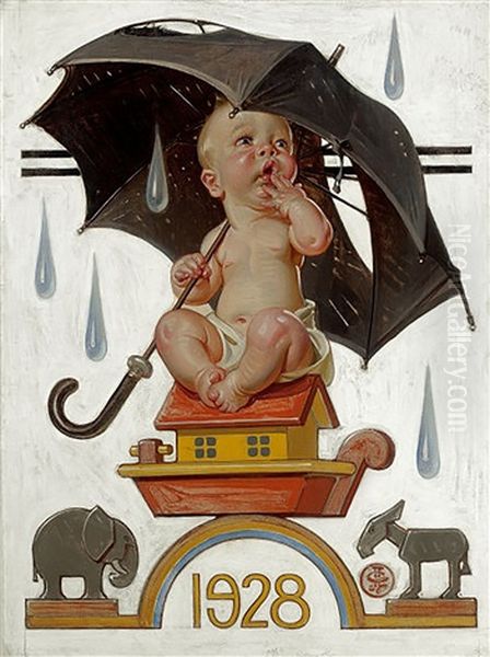 Madchenbildnis Mit Hund Oil Painting by Joseph Christian Leyendecker