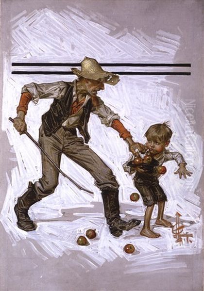 Madchenbildnis Mit Hund Oil Painting by Joseph Christian Leyendecker