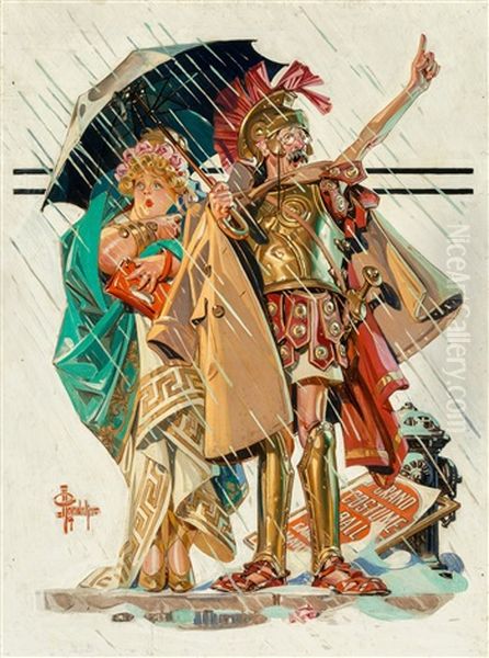 Madchenbildnis Mit Hund Oil Painting by Joseph Christian Leyendecker