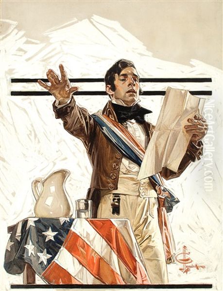 Madchenbildnis Mit Hund Oil Painting by Joseph Christian Leyendecker