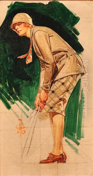 Madchenbildnis Mit Hund by Joseph Christian Leyendecker