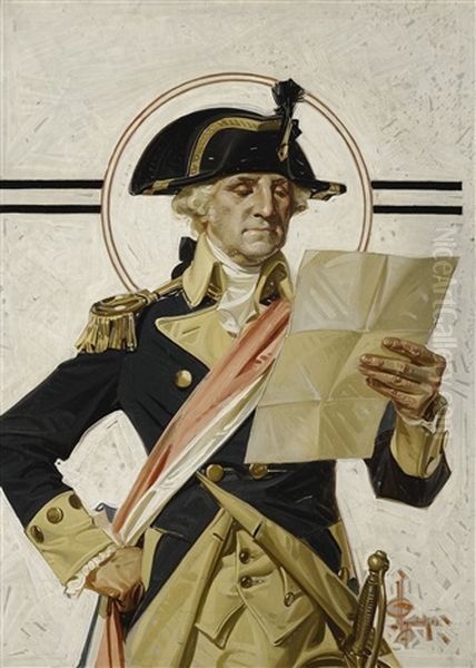 George Washington Oil Painting by Joseph Christian Leyendecker