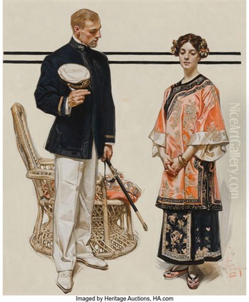 The Rescue Of Theophilus Newbegin, The Saturday Evening Post by Joseph Christian Leyendecker