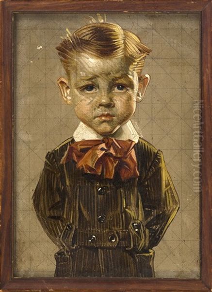 Study Of A Boy Oil Painting by Joseph Christian Leyendecker